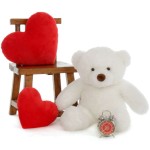 2.5 Feet Fat and Huge White Teddy Bear